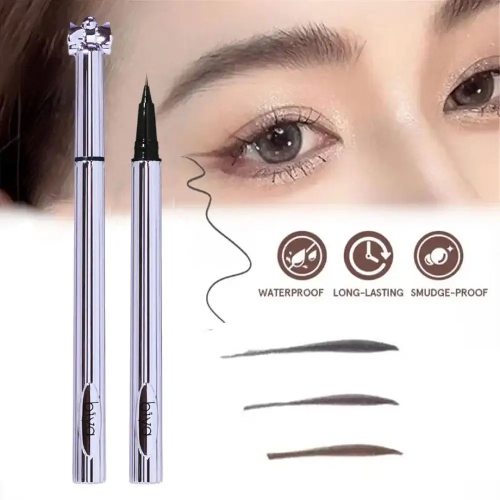 Biya Microblade Flüssiger Augenbrauenstift Wasserfest Schweißresistent Langanhaltender Brauenstift 0,8g Ultrafeine Spitze Langlebiger Augenbrauen-Make-up-Stift