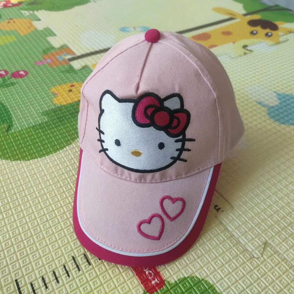 TAKARA TOMY Hallo Kitty Sommer kinder Verstellbaren Sonnenschutz Schatten Bestickte Baseball Kappe Student Cartoon Nette Kappe