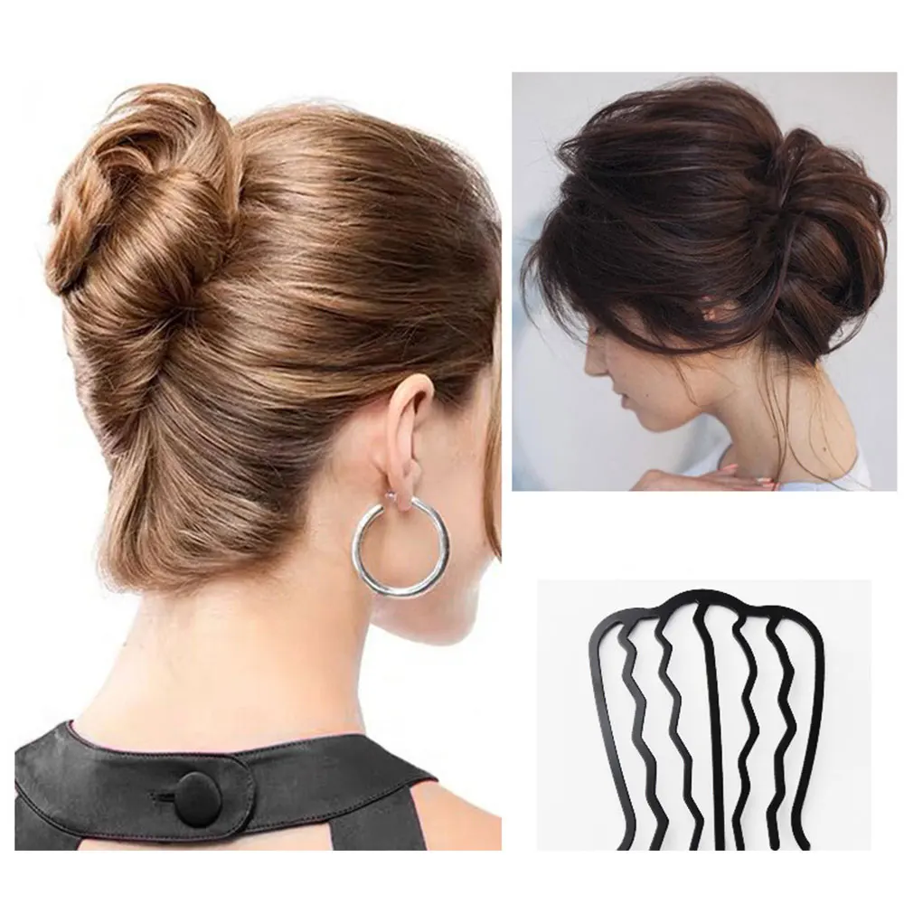 1PCS Hair Care Products Women Hair Braid Tool Black U Shaped Clamp Hairpin For Hair Insertion Lazy Hairpin Comb