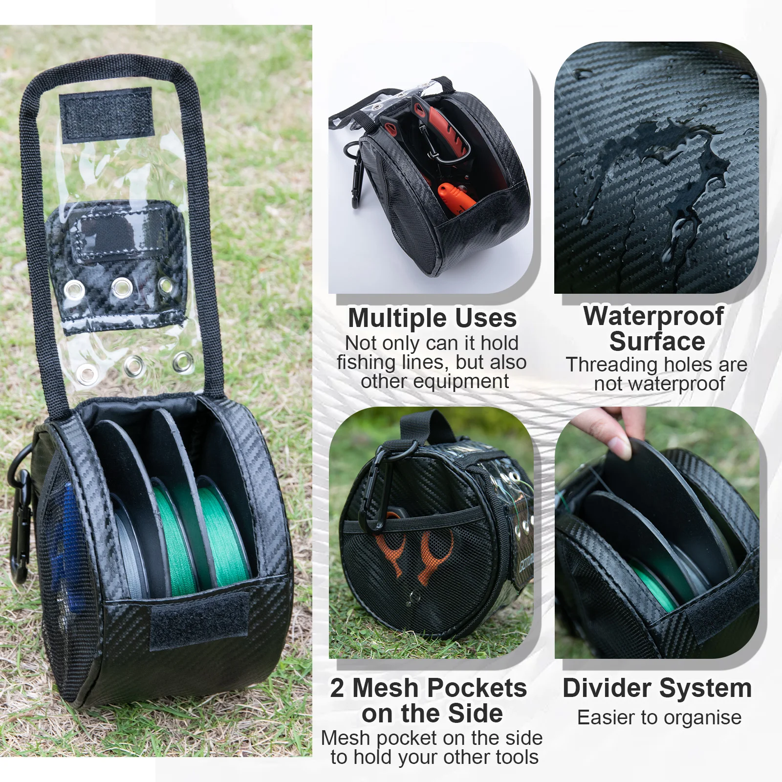 Bolsa porta sedales Goture impermeable con ventana transparente - imagen 3