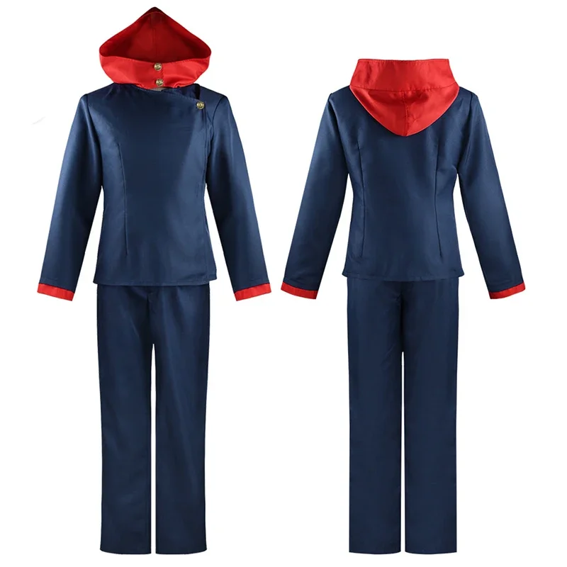 Itadori yuji cosplay anime jujutsu kaisen itadori yuji cosplay kostüm perücke top hose unisex uniform frauen männer halloween kostüme