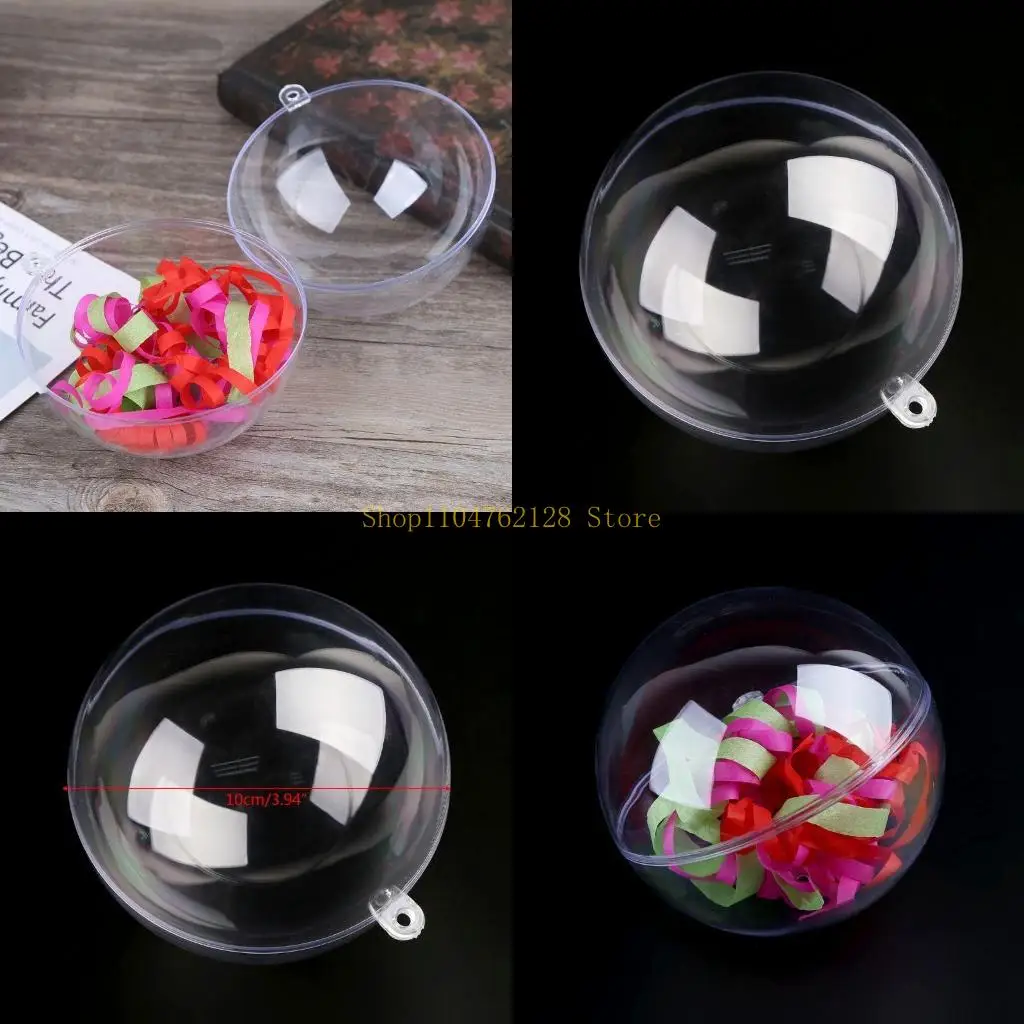 Exquisite Clear Bauble Hanging Hollow Drop Ball Wedding Party Ornaments Dia 10cm best sale