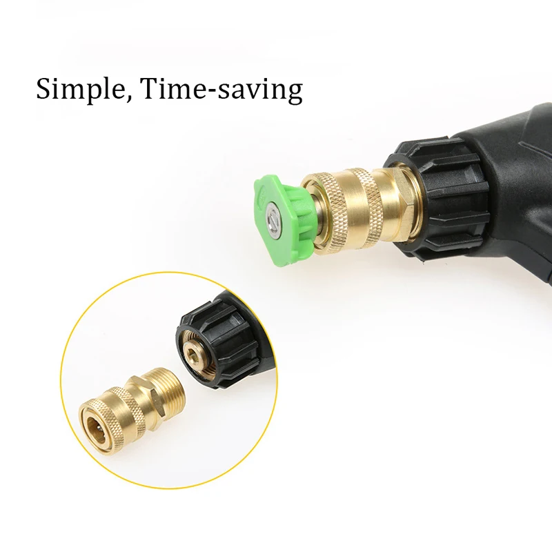 Nozzle Sprayer Quick Connector Garden Tool High Pressure Washer Brass Connection Adapter M22*1.5mm Replacement