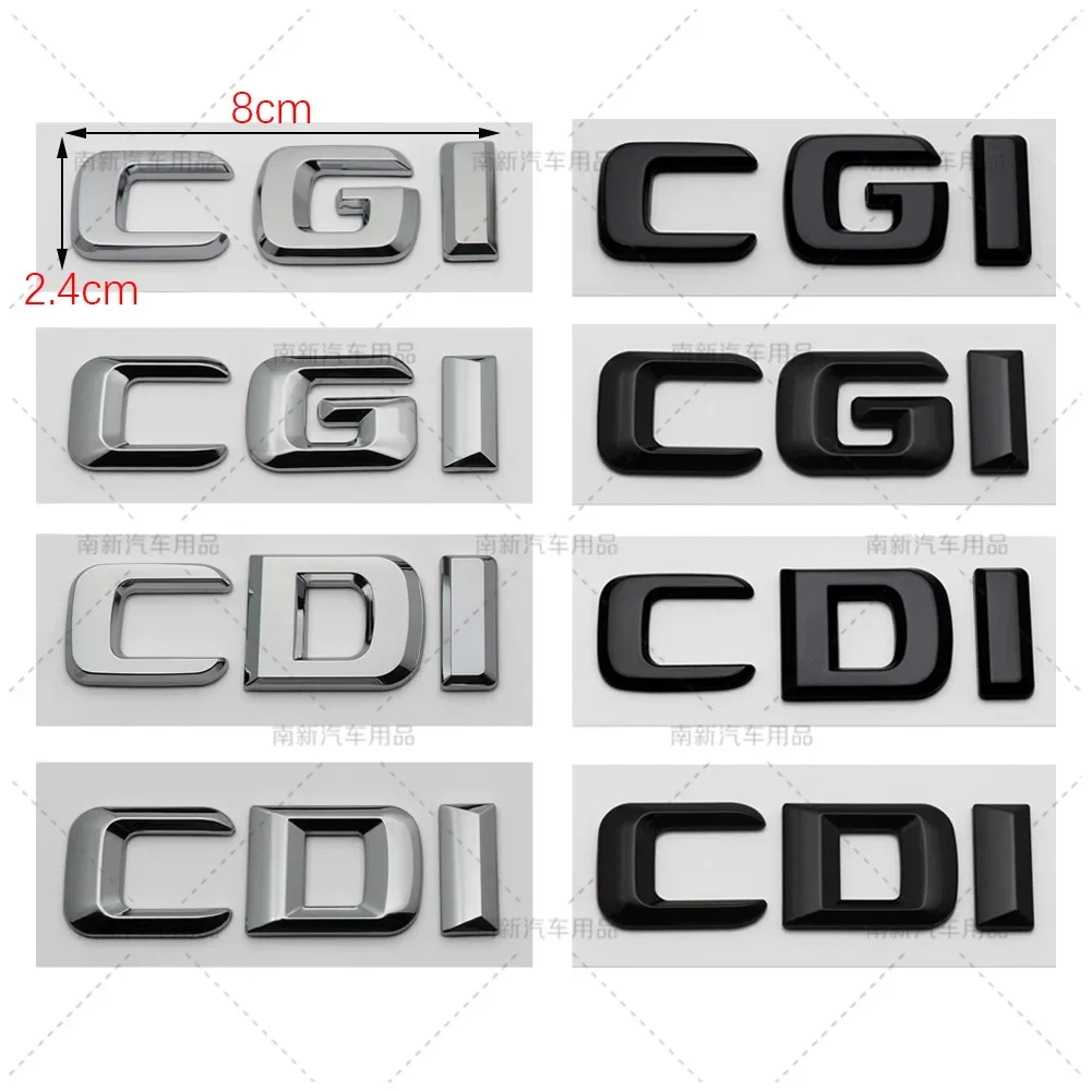 3D ABS CDI CGI Logo Letters Car Rear Trunk Emblem Badge Sticker For Mercedes C200 C260 GL350 W164 W203 W204 W205 W212 W213