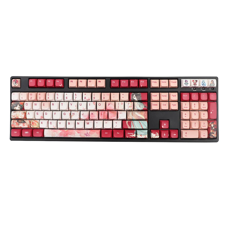 XDA Sakura keycap antico PBT sublimazione a caldo 108 tasti, adatto per 61 87104 108, ecc.