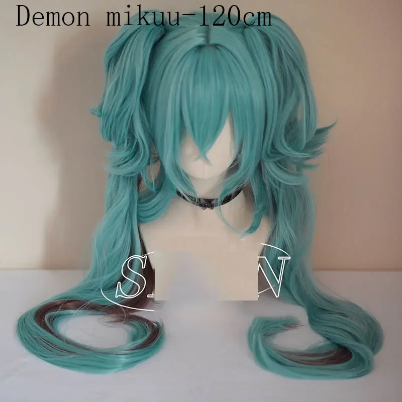 90 cm Snow Mikuu/120 cm Demone Mikuu Parrucca Cosplay Anime Cosplay Parrucca per capelli resistente Protezione per parrucca2025