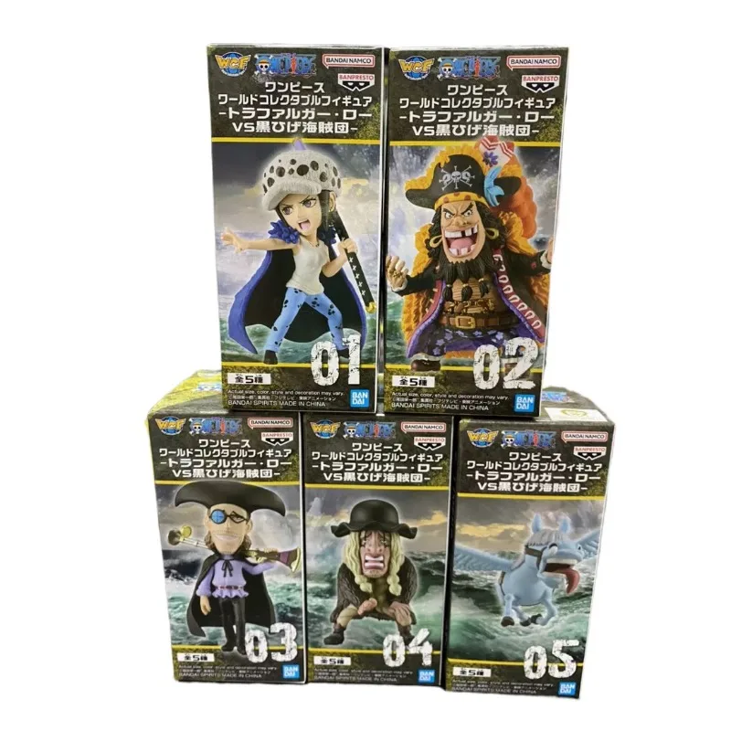 Original Genuine BANPRESTO One Piece WCF Law Vs Blackbeard Pirates Marshall D Teach Van Augur Doc Q Stronger Anime Figures