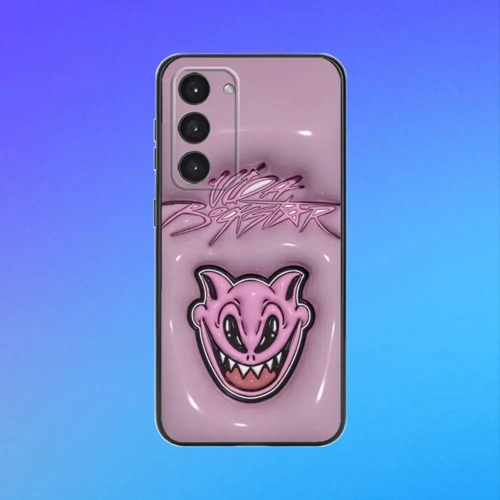 حافظة هاتف J-Jhayco Le Clique Vida Rockstar لهاتف سامسونج A73، A72، A71، A70، A53، A52، A51 حافظة ناعمة سوداء