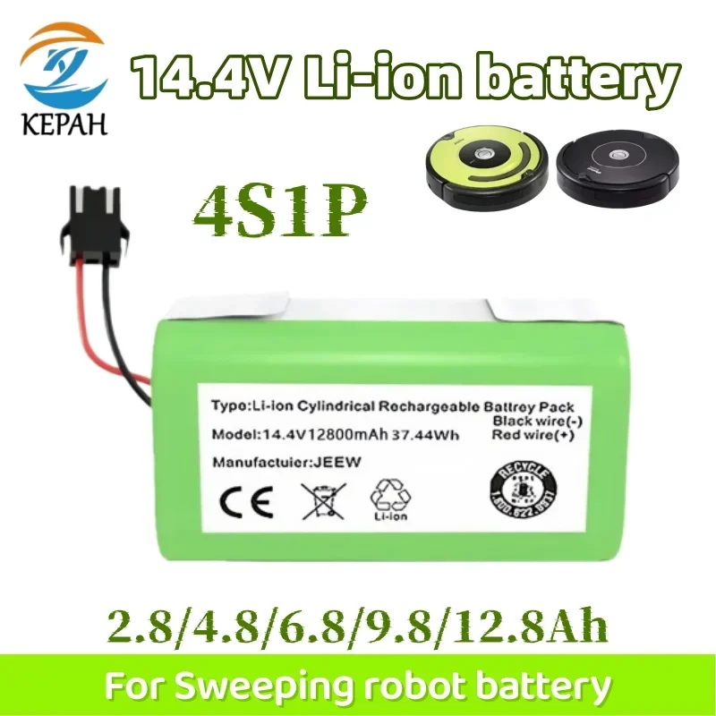 

4S1P New 12800mAh Battery Replacement for Lefant M210 M210B M210P M213 M213S Robot Vacuum Cleaner 14.4V
