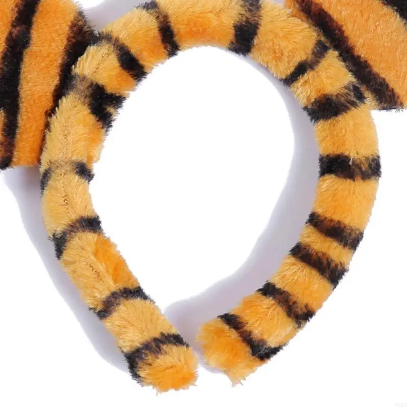 39BB pluche tijgeroren vorm hoofdband strikje en staart set Halloween kostuumbenodigdheden