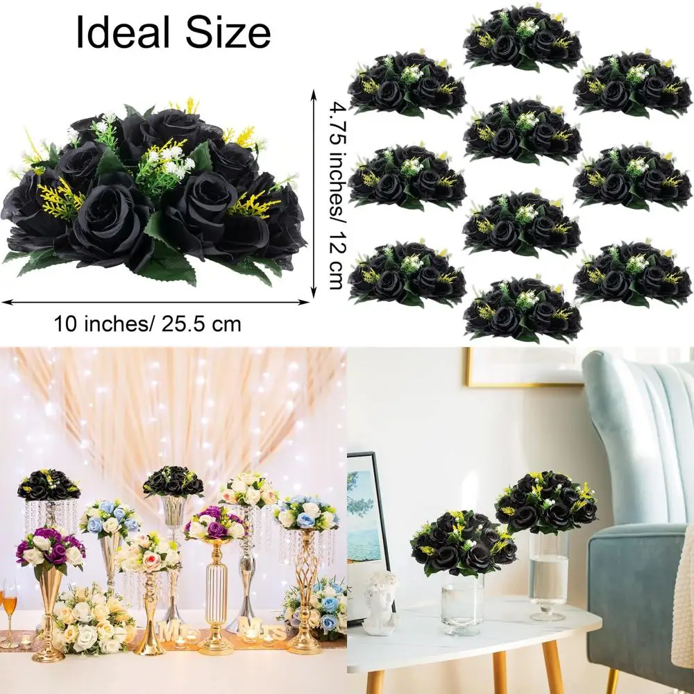 

Черные шары-центрастылы для украшения на Хэллоуин, свадьбу или помолвку, 2 упаковки, готические украшения