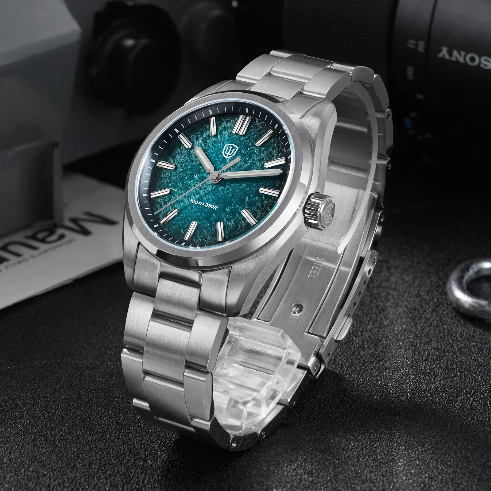 Watchdives WD0003 36 ミリメートルメンズ腕時計 VH31 スイープ秒 