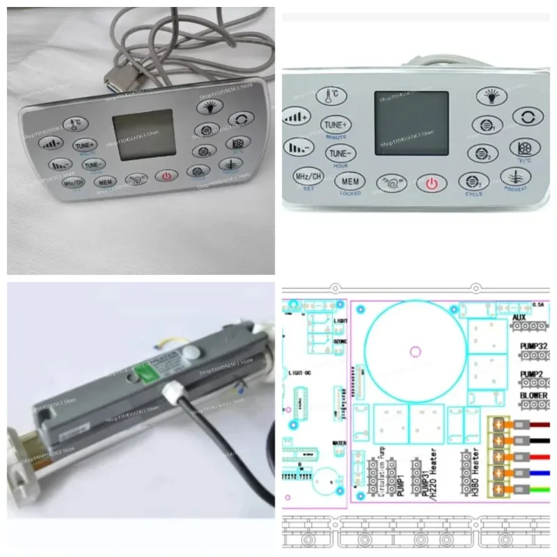 KL8-3A Spa Control System – 16-Button Touchpad, Smart Controller for Massage Bathtub, Hot Tub Panel