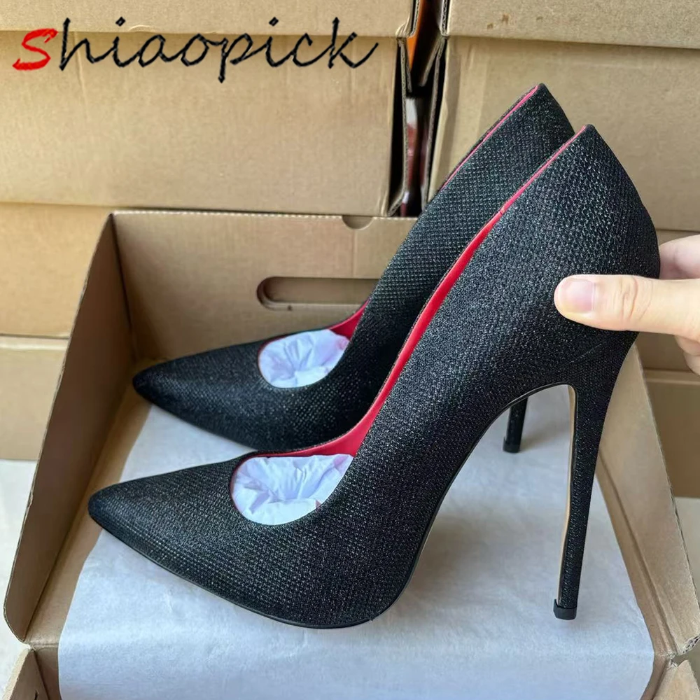 

14-15cm Very High Heels Sexy Pumps Shiny Bling Sequined Fabric Fetish Stilettos Show Drag Queen Cross Stage Neutral Shoes Size48