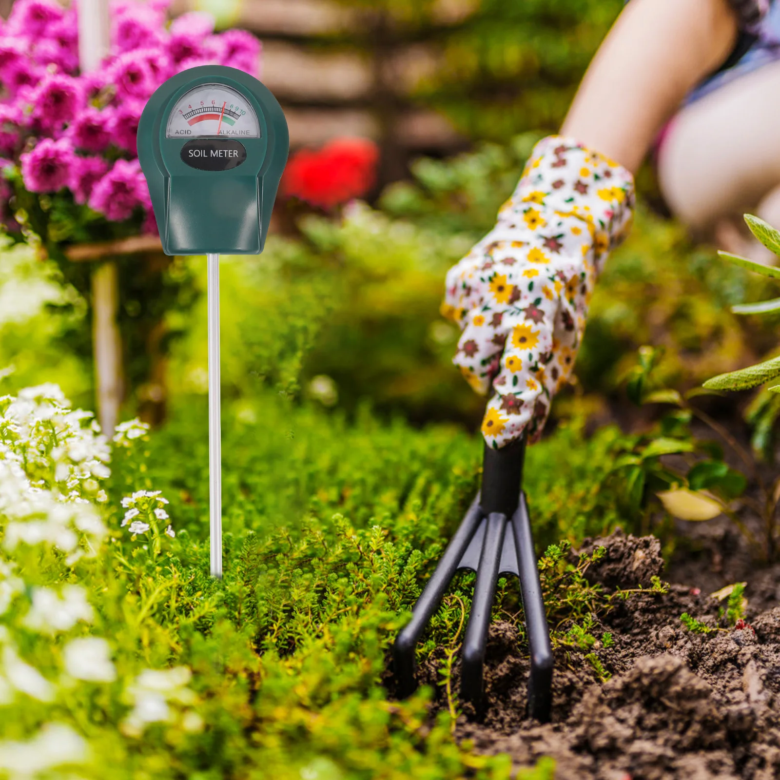 

Soil PH Meter Tester Lawn Hygrometer Moisture Garden Testers Plant Gauge Single Probe Field Instrument for Farm Use Promote