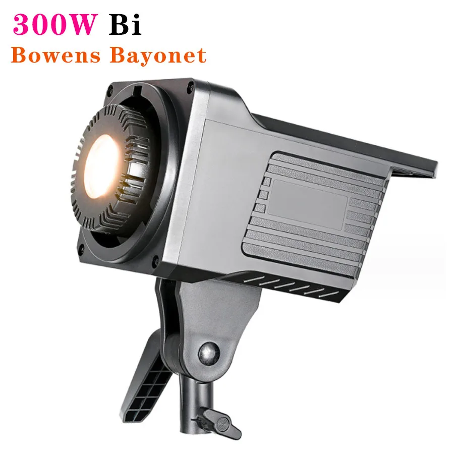 300W Bi-Color LED Video Light，Dimmable 3000K-6500K Color Temperature,CRI 95≥, Cooling Fan,with 2.4G Remote for YouTube/Shooting