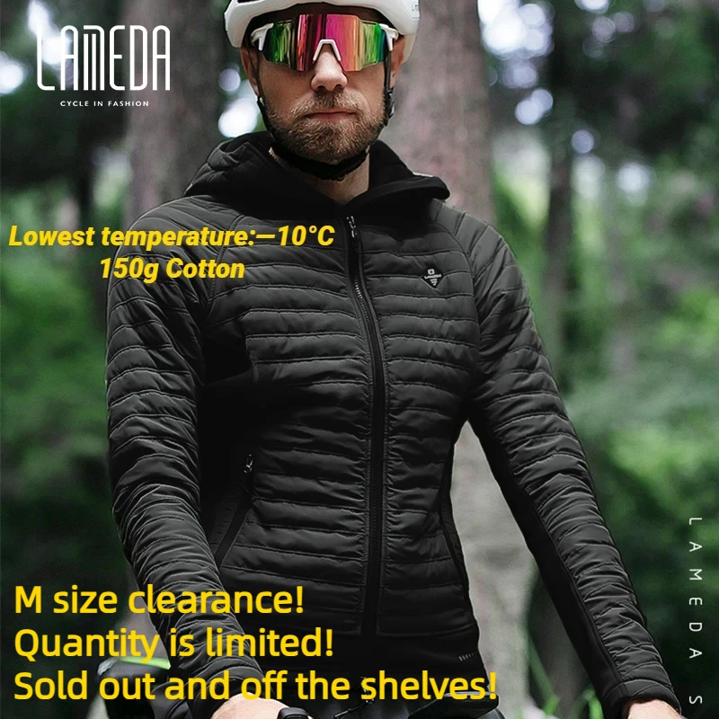 

Lameda Men's Cycling Winter Jacket Short Padded JacketFor Men Windproof Jacket Warm Men's Clothing Long-sleeved Jacket