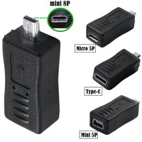 USB-C Type-C Micro Mini USB Female to Camera Mini 8P Data Power Adapter for Coolpix UC-E6 UC-E16 UC-E17 DSC-W DMC-S EX-Z