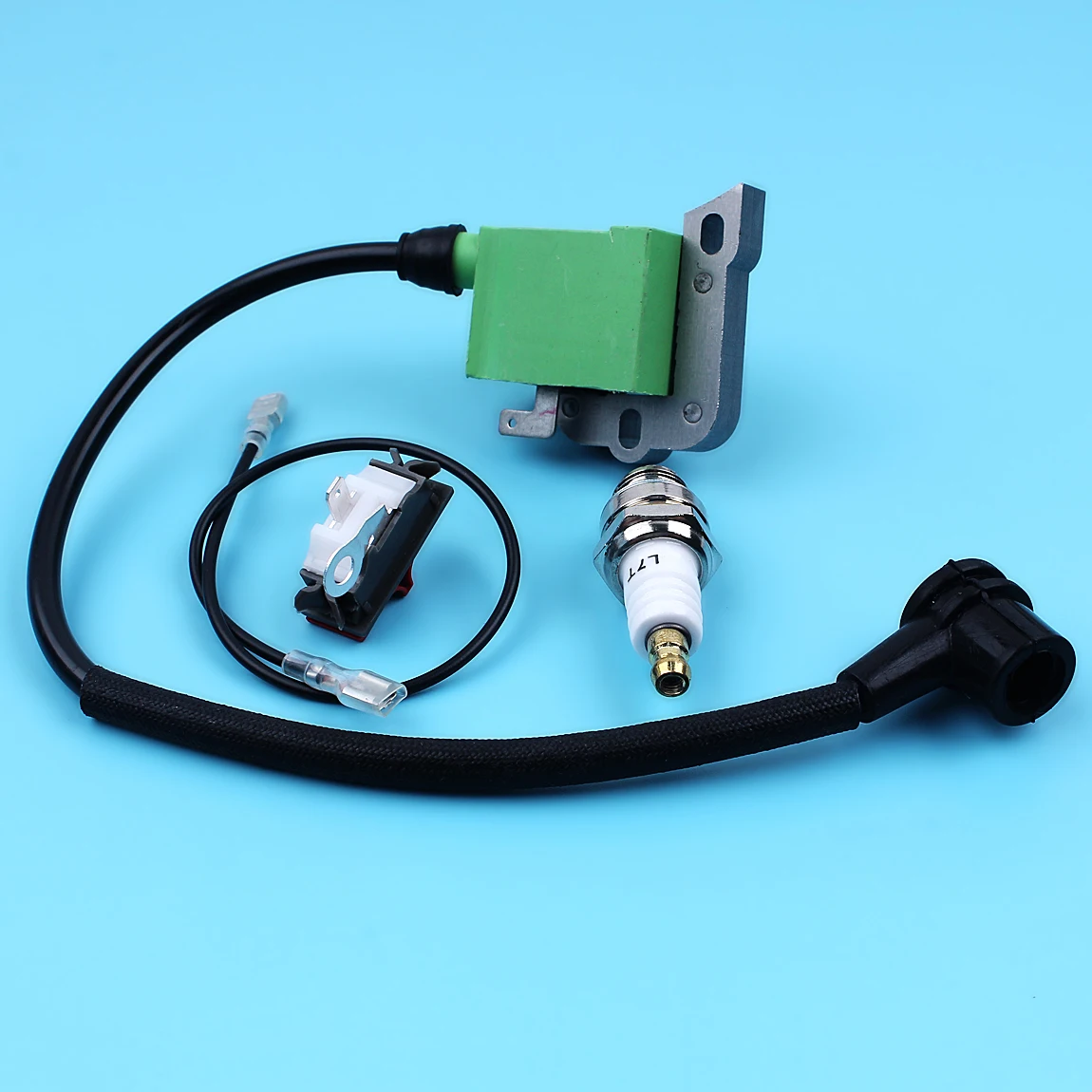 Imagem -03 - Bobina de Ignição Kill Stop Switch Spark Plug Kit para Husqvarna 50 51 55 268 272 266 261 262 254 61 257 Motosserra Novo Estilo Módulo