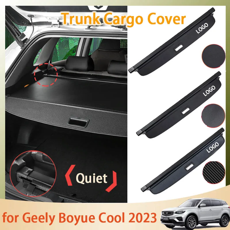 

Car Canvas Carbon Fiber for Geely Boyue COOL 2023 2024 Accessories Trunk Curtain Mat Rear Curtain Retractable Anti-peeping Parts