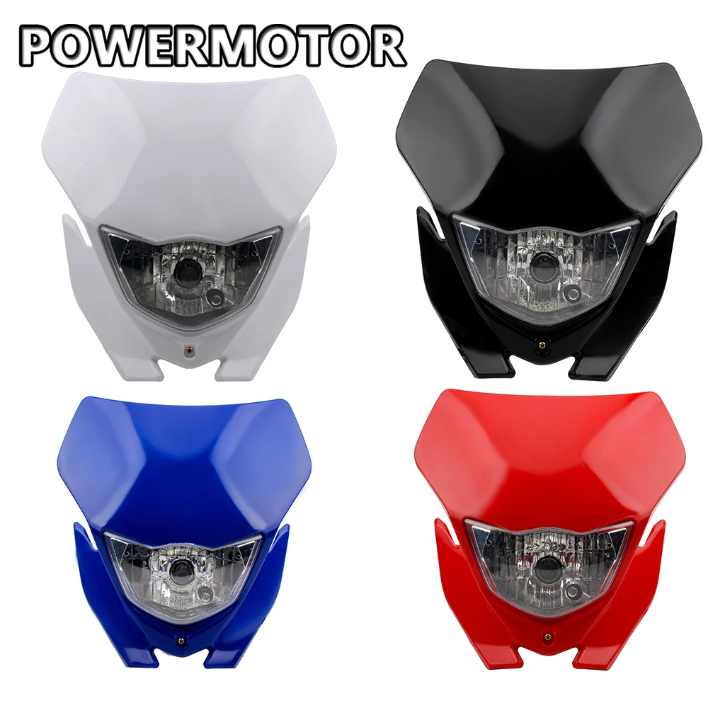 Motorcycle Headlight Universal for Kawasaki KTM KLX EXC XCF SX F Supermoto H4 Halogen lamp Headlamp Enduro Dirt Bike Motocross