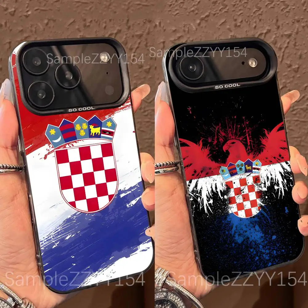 Croatia Flag Coat of Arms Art Phone Case For IPhone 15,16,17,13,14,11,12,Pro,Max,Plus,E,Air,Mini Matte Shockproof Back Cover