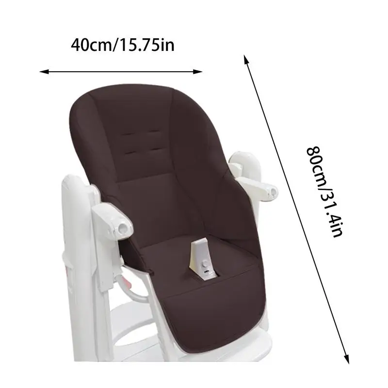 Almohadilla para silla alta para niños, funda protectora para silla de comedor, cojín resistente al desgaste de cuero PU y esponja, cómoda almohadilla para asiento para niño y niña