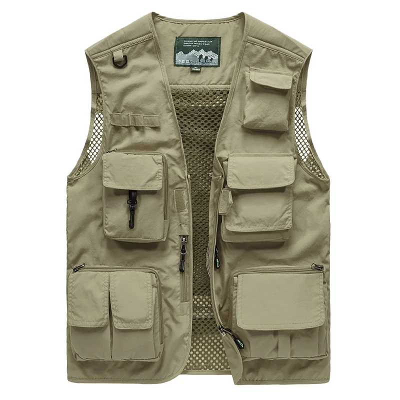 Outdoor Vest For Men In Summer With Multiple Pockets Large Size For Men In Spring And Autumn Horse Jacket For Photography Fishin