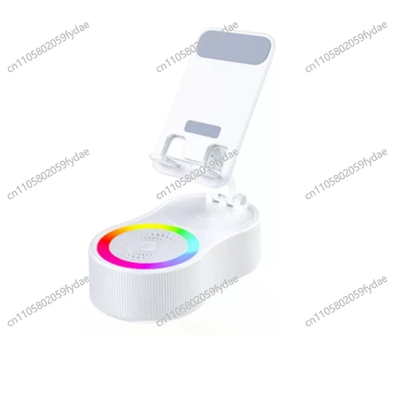 360 Degree Rotating RGB Phone Holder Boosts Power Bank Wireless Speaker Mini Portable Atmospheric Speaker