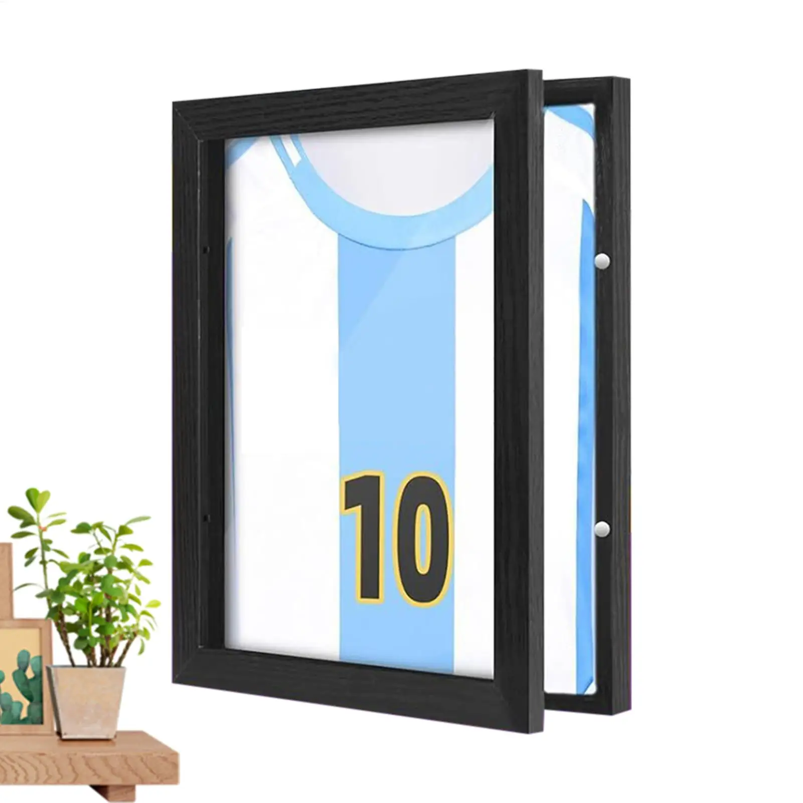 Sport-Hemdrahmen-Vitrine, Sport-Hemdrahmen für die Wandpräsentation, UV-Schutz, Sportbekleidungsbox für Zuhause, Regal, Basketball