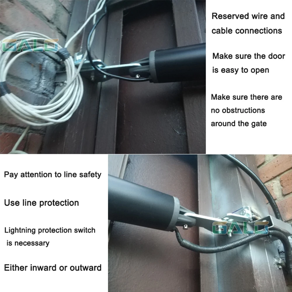 AC110V/220V to 24V Electric Automatic Strong Dual Arm Swing Gate Opener Up to 660 Lbs Hardware Driveway Door KIT