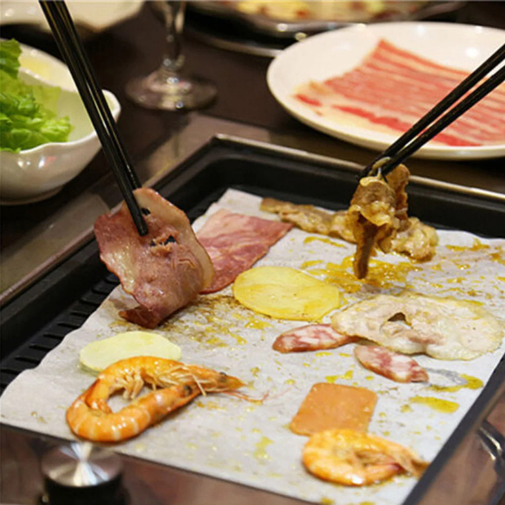 

100Pcs Baking Paper Non-Stick Parchment Sheets 33x22cm Barbecue Paper Liners for Cake Pan Grease-Free Easy Release Kitchen