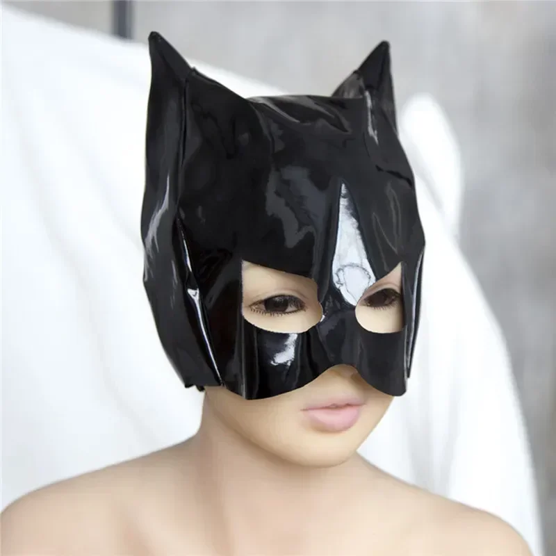 Christmas and Halloween Cosplay Props, Sexy Masks for Women, Enticing Half Face Headwear, Cat Ear Masks, Leather Masks