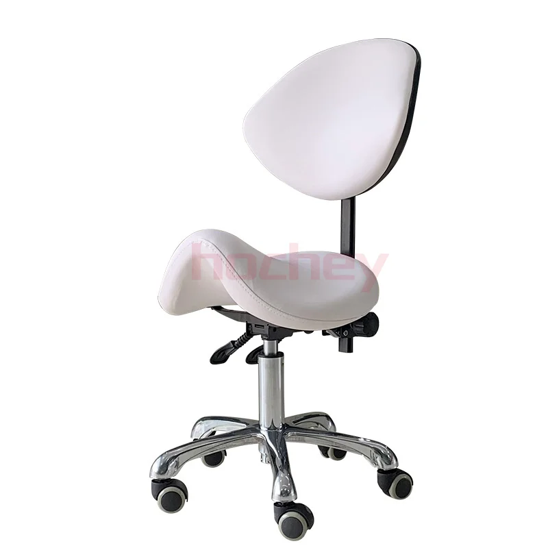 

Dental Saddle Doctor Seat Luxury Dentist Stool with Armrest PU Leather