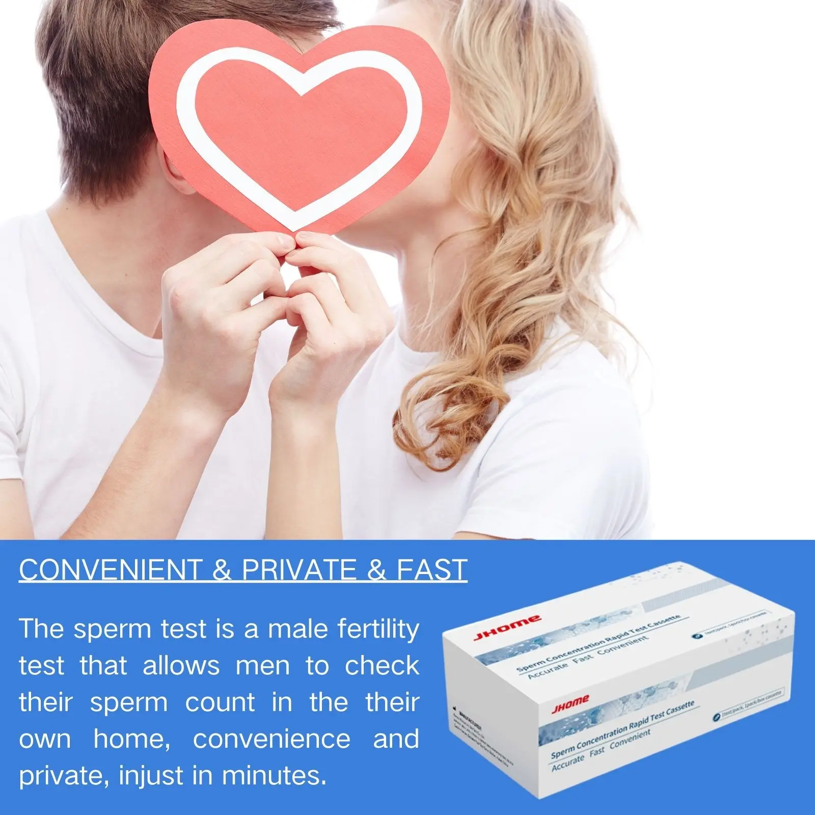 Male Fertility Sperm Test Kit Sperm Quality Home Test Shows Normal or Low Sperm Count-Easy to Read Results, Accurate and Private