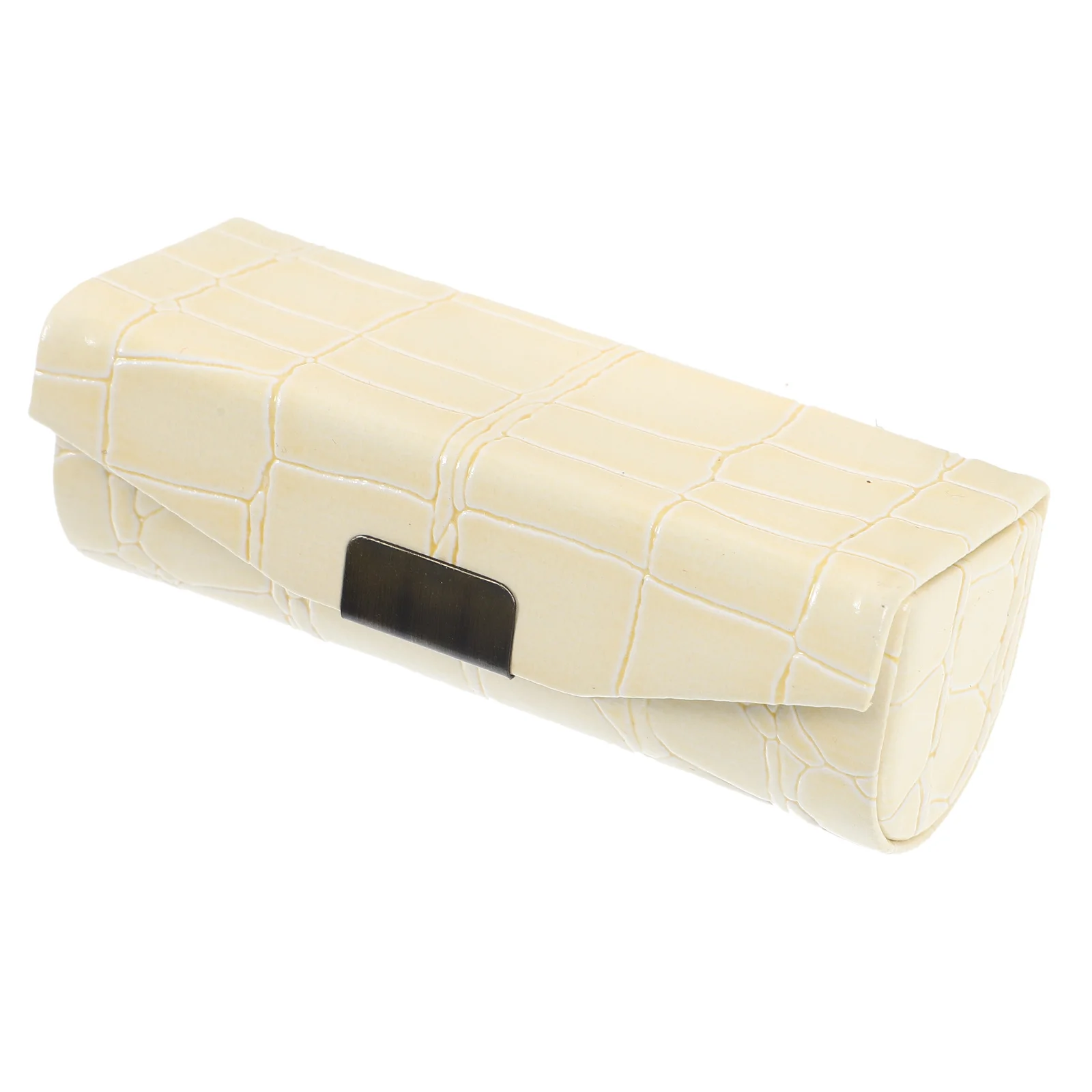 Estuche para lápiz labial de aleación de Zinc PU, pequeño soporte portátil para lápiz labial, espejo, organizador de maquillaje compacto, bolsa de viaje, almacenamiento minimalista elegante