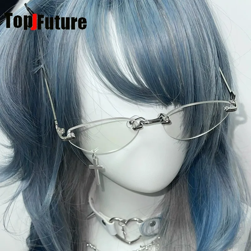 Vintage Fashion Subculture - نظارات عصرية متعددة الاستخدامات بتصميم Y2K
