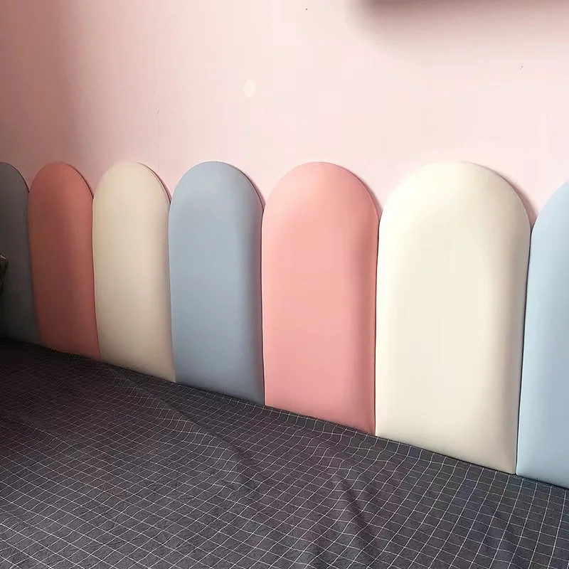 

1Pc 40/50/60Cm Nordic Style Headboard Kindergarten Bedroom Head Board Stickers Room Anti-Collision Wall Panels Home Decoration