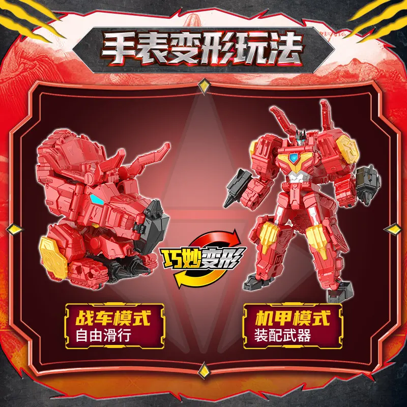 Miniforce Transformável Mecha Robot - Figura de ação Burning Cera e Mega Power Shark para meninos presente de ano novo