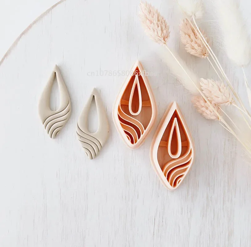 Symmetry Frame Polymer Clay Cutters | Geometric Soft Pottery Clay Cutter | Boho Earrings Jewelry Pendant Making Cutting Tools