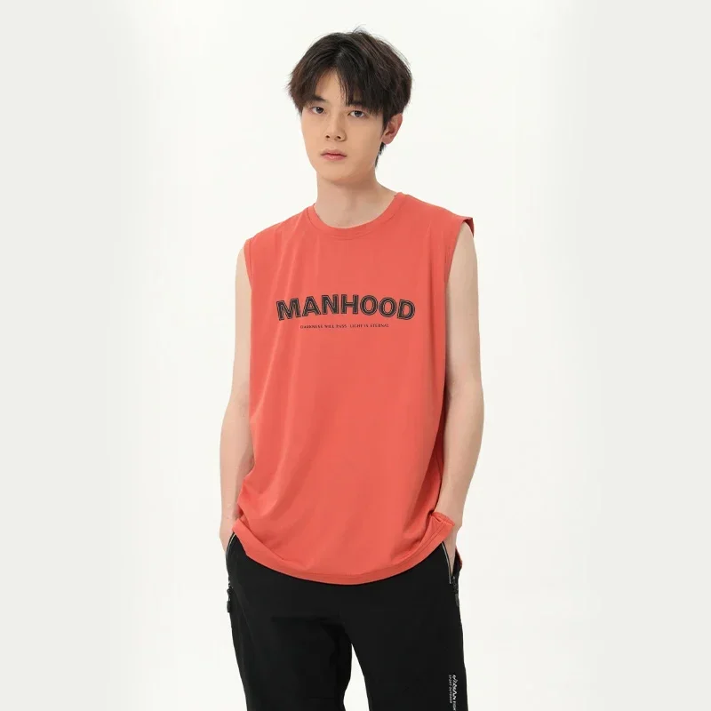 Męskie podkoszulki plus size L-9XL z okrągłym dekoltem, letnie, duże rozmiary 50KG-175KG, luźny krój, uniwersalne, młodzieżowe, bez rękawów.