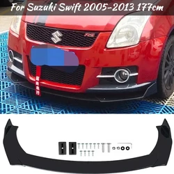 177cm For Suzuki Swift 2005-2013 Front Bumper Lip Side Spoiler Splitter Body Kit Guards Deflector Car Tuning Accessories