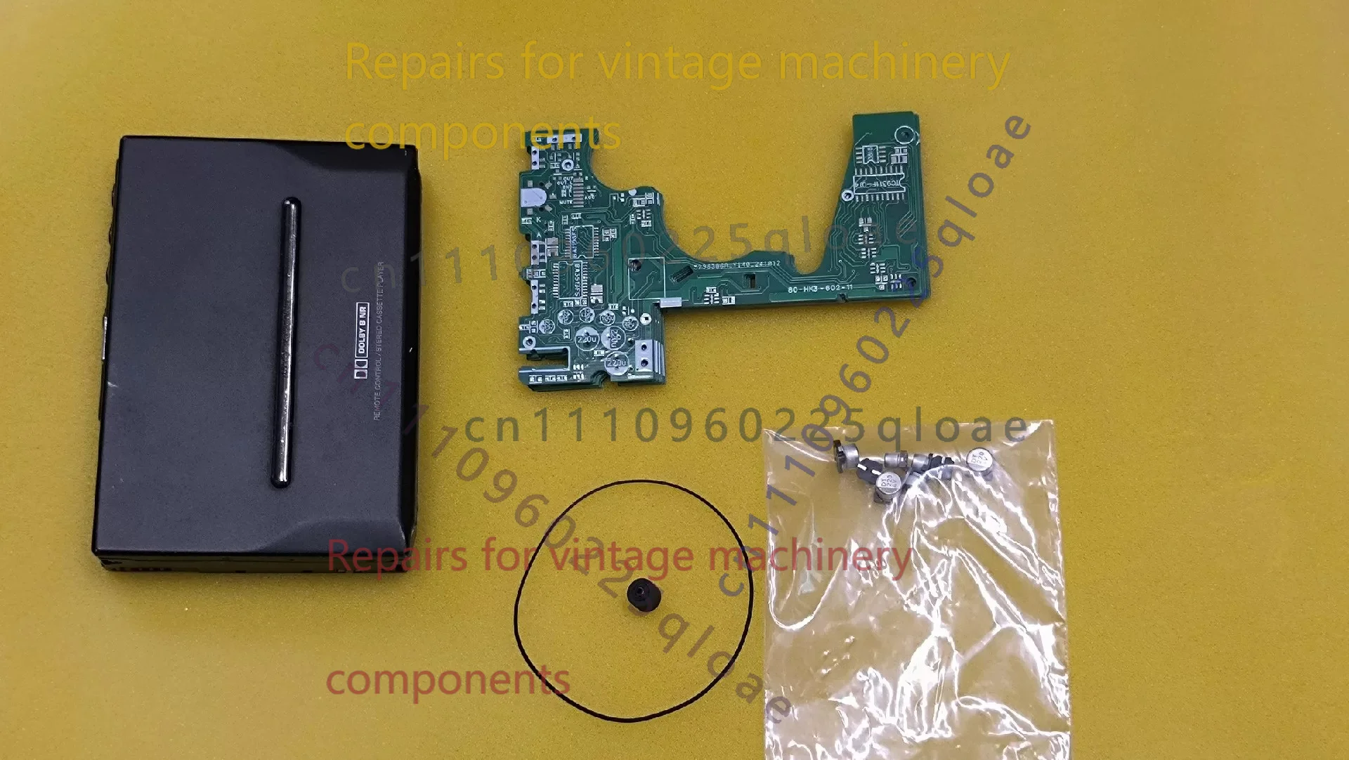 Kit de reparación de correa de transmisión y rodillo de presión para Aiwa HS-PL55 Cassette Walkman, también compatible con los mecanismos PL75, PL77, P75, P705, PX810, piezas de repuesto.