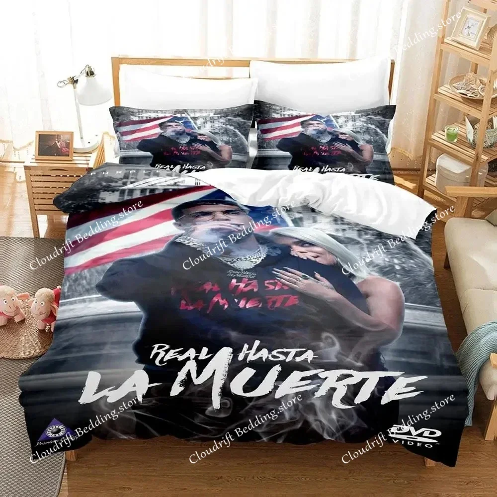 

Anuel AA Real Hasta La Muerte Duvet Cover Pillowcase Bedding Set Adult Boy Girl Bedroom Decoration Children Gift Single Double