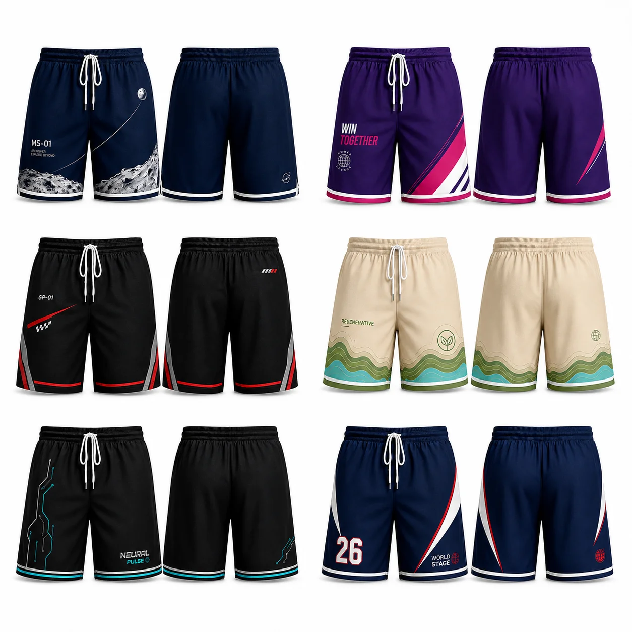 2026 Men Y2K Graphic Shorts Streetwear Letter Print Mesh Drawstring Summer Hip Hop Harajuku Casual Loose Sports Short Pants