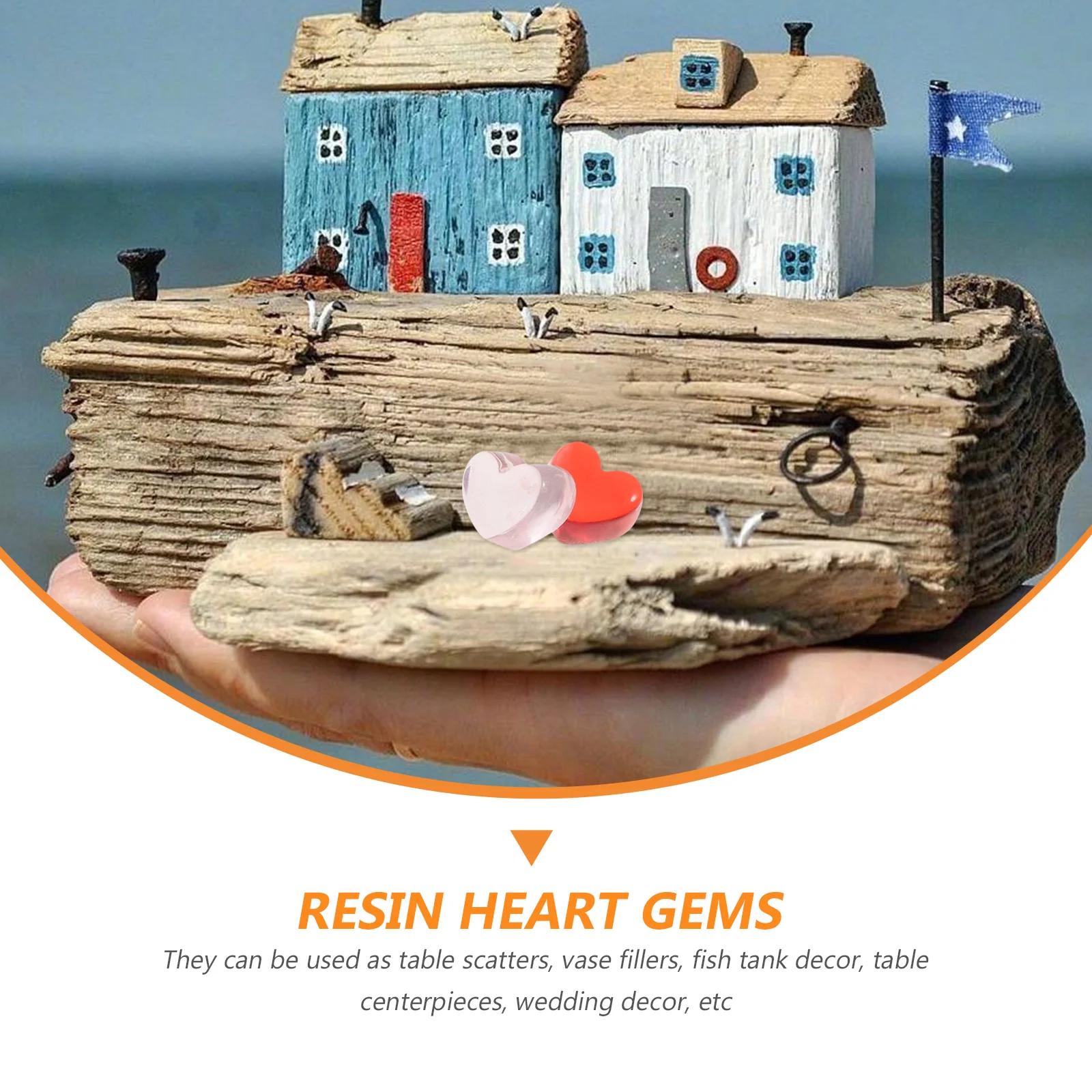 Love Resin Decoration DIY Craft Charm Table Confetti Heart Charms Vase Fillers Valentine Jewelry Decorative Props Phone Case