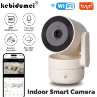 Tuya WiFi Indoor Pan/Tilt Smart Security Camera 4MP HD Infrared Night Vision Motion Sound Detection Monitor Panoramic Patrol