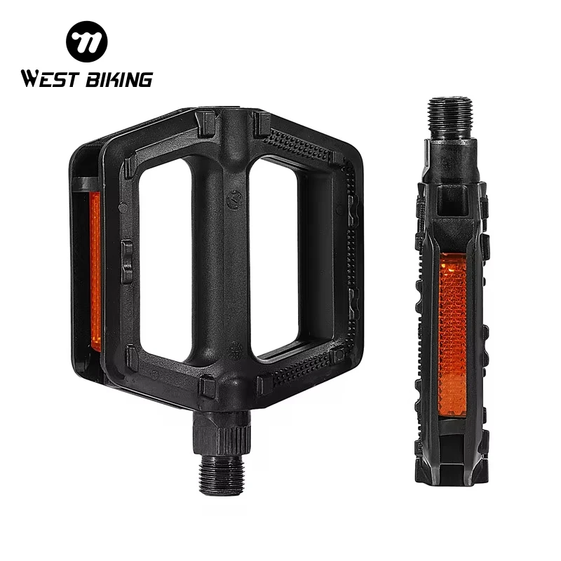 

WEST BIKING Bicycle Pedals DU Bearing MTB Road Wide Bike Pedals Anti-Slip Reflective Cycling Pedals Bicycle Accessories