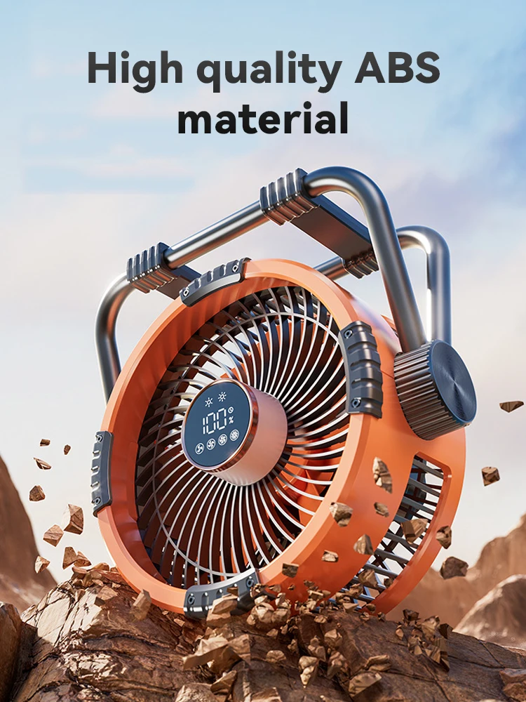 

Outdoor Fan Camping Fan Light 20000mAh Rechargeable Portable 4 Speeds Adjustment Wireless Tent Ceiling Fan Lantern With Hook