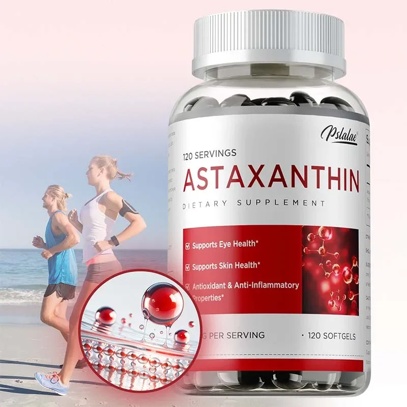 

Astaxanthin Capsules 12mg - Antioxidant, Protect Eye, Skin, Joint and Cardiovascular Health, Accelerate Metabolism